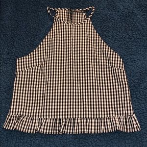 Black gingham tank